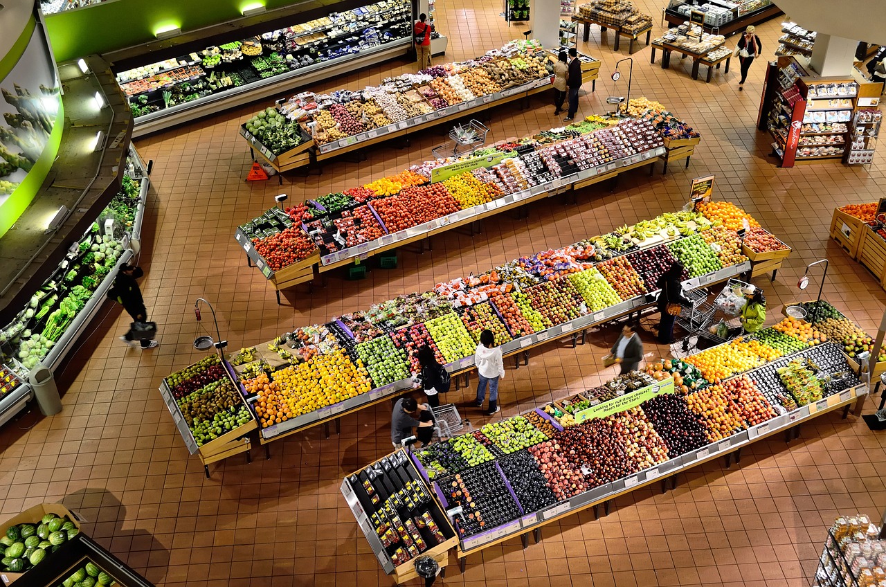 Supermercato visto dall'alto