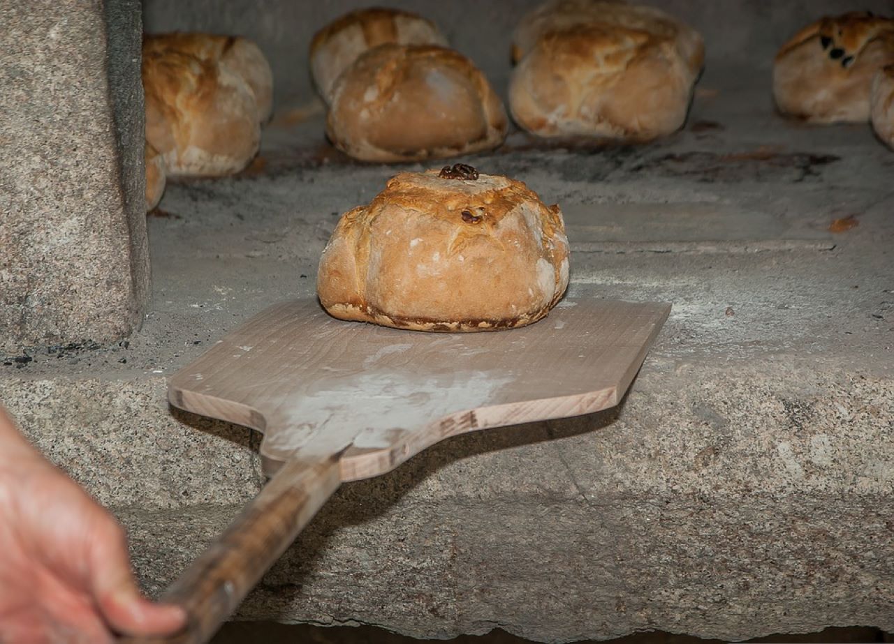 pane sottosopra in forno