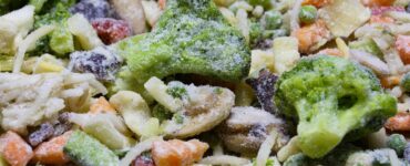 Pezzi di verdure surgelate