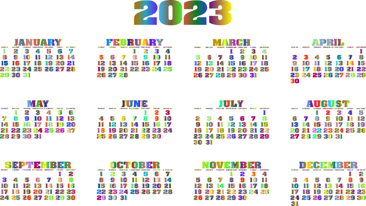 calendario colorato