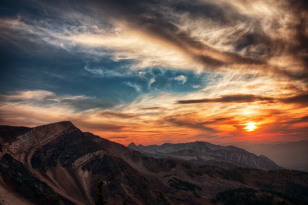 Tramonto in montagna