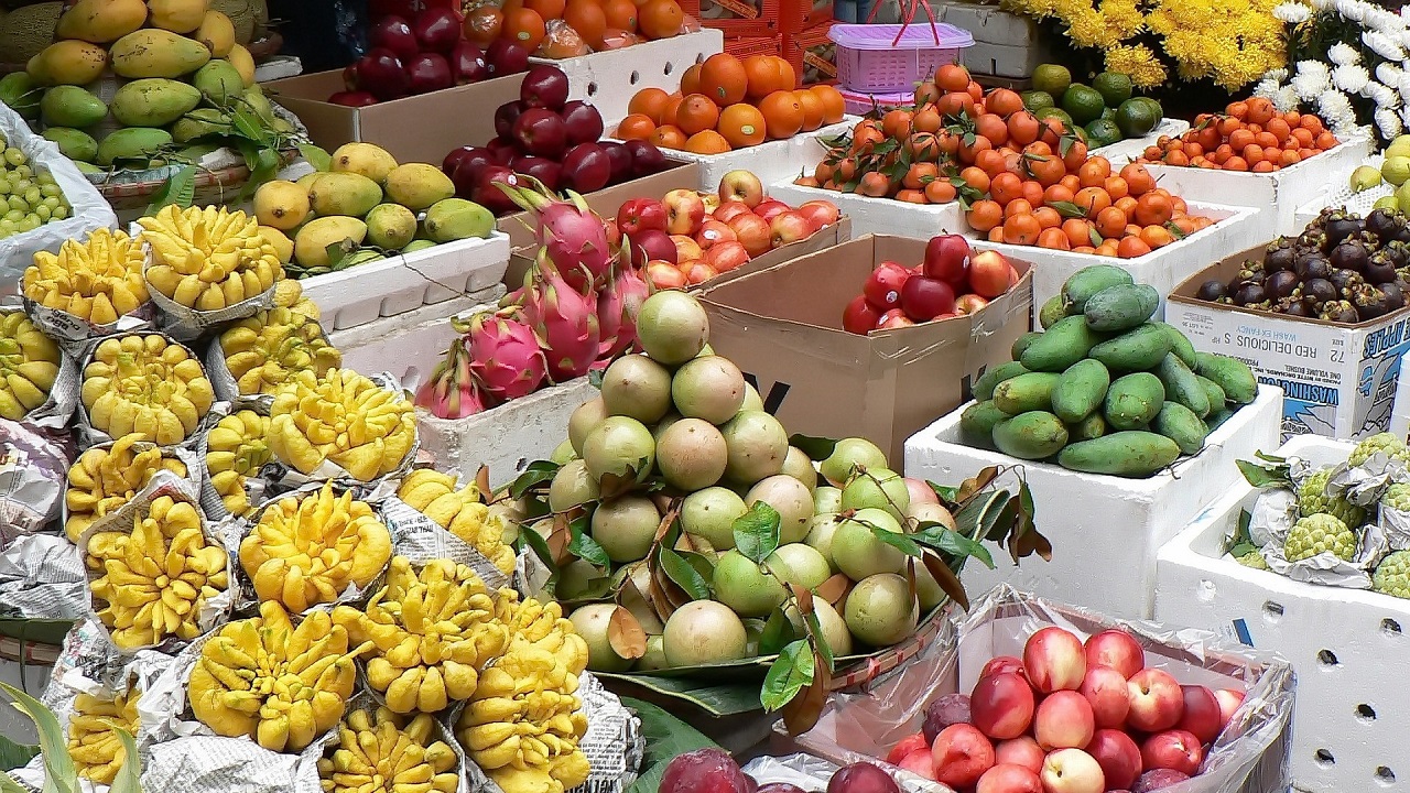 frutta esotica al mercato