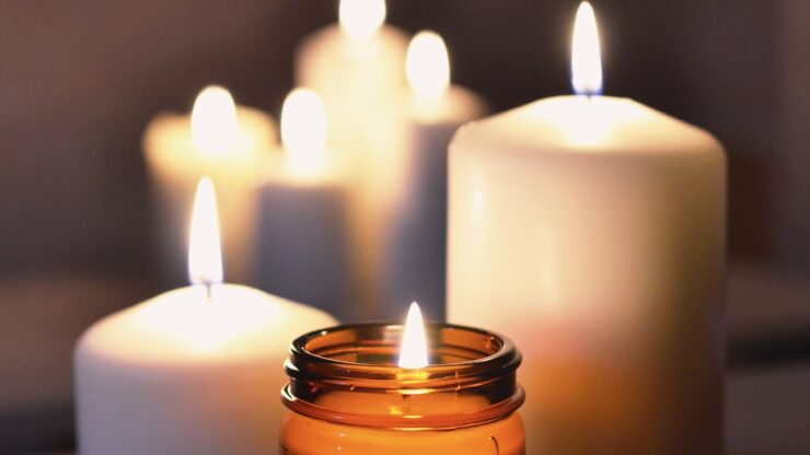 candele profumate bianche