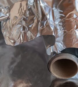 rotolo di carta argentata